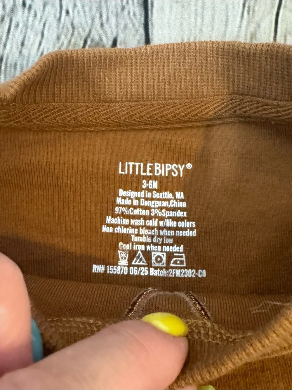 Little Bipsy Camel Color Crewneck Shirt